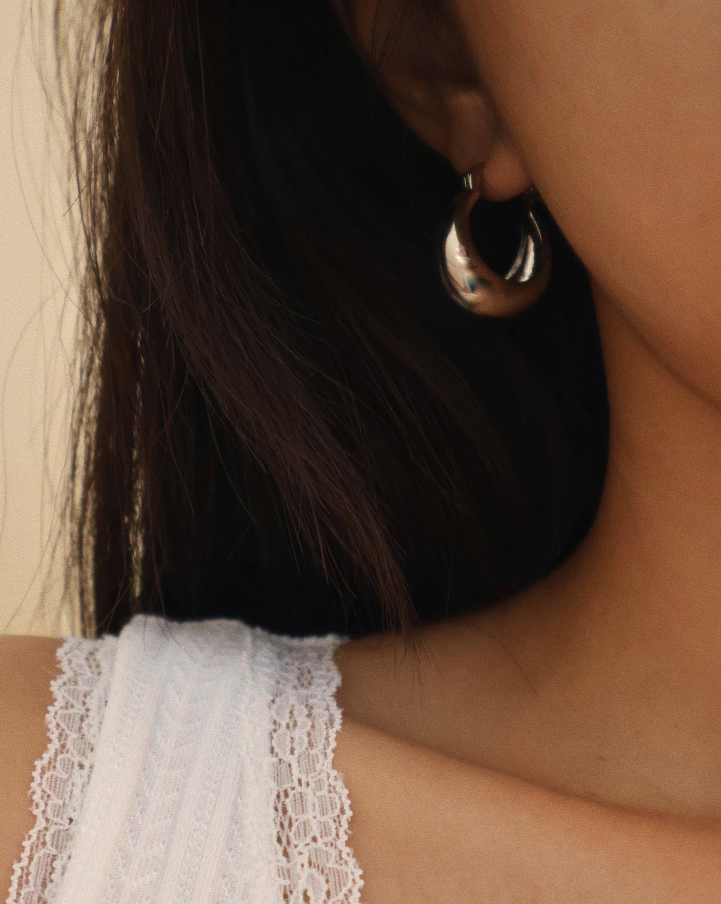 TIA CHUNKY HOOPS SILVER