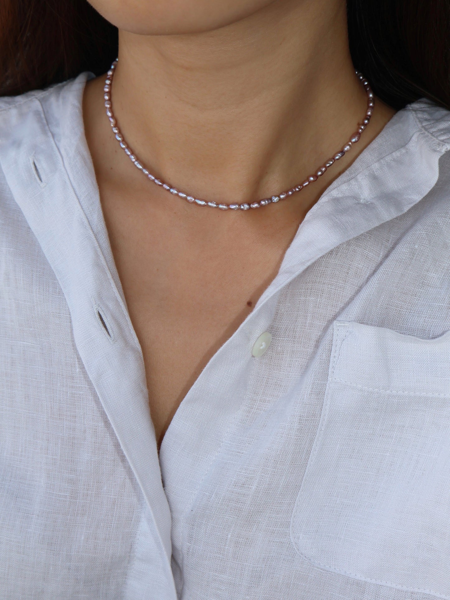 [14k Gold Filled] BELLE RIVES CHOKER - LILAC