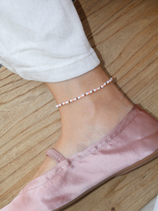 SUKEY ANKLET - PEACH/BROWN