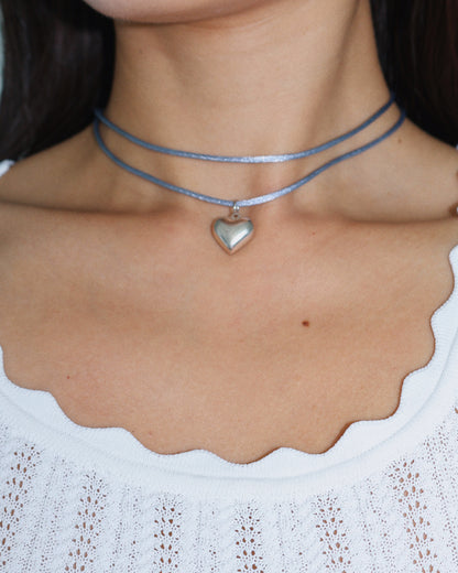 [S925 Sterling Silver] SWEETHEART STRING NECKLACE