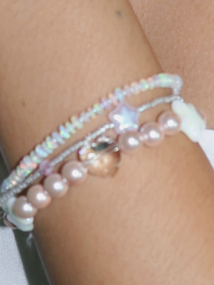 [S925 Sterling Silver] ESME BRACELET POWDER PINK