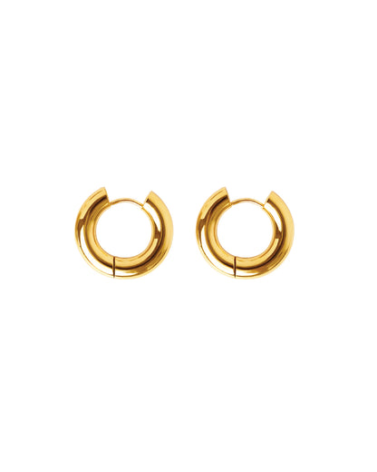 [Stainless Steel] GEMMA HOOPS GOLD