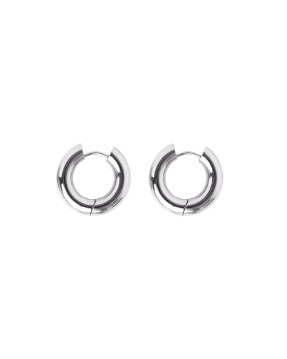 [Stainless Steel] GEMMA HOOPS SILVER