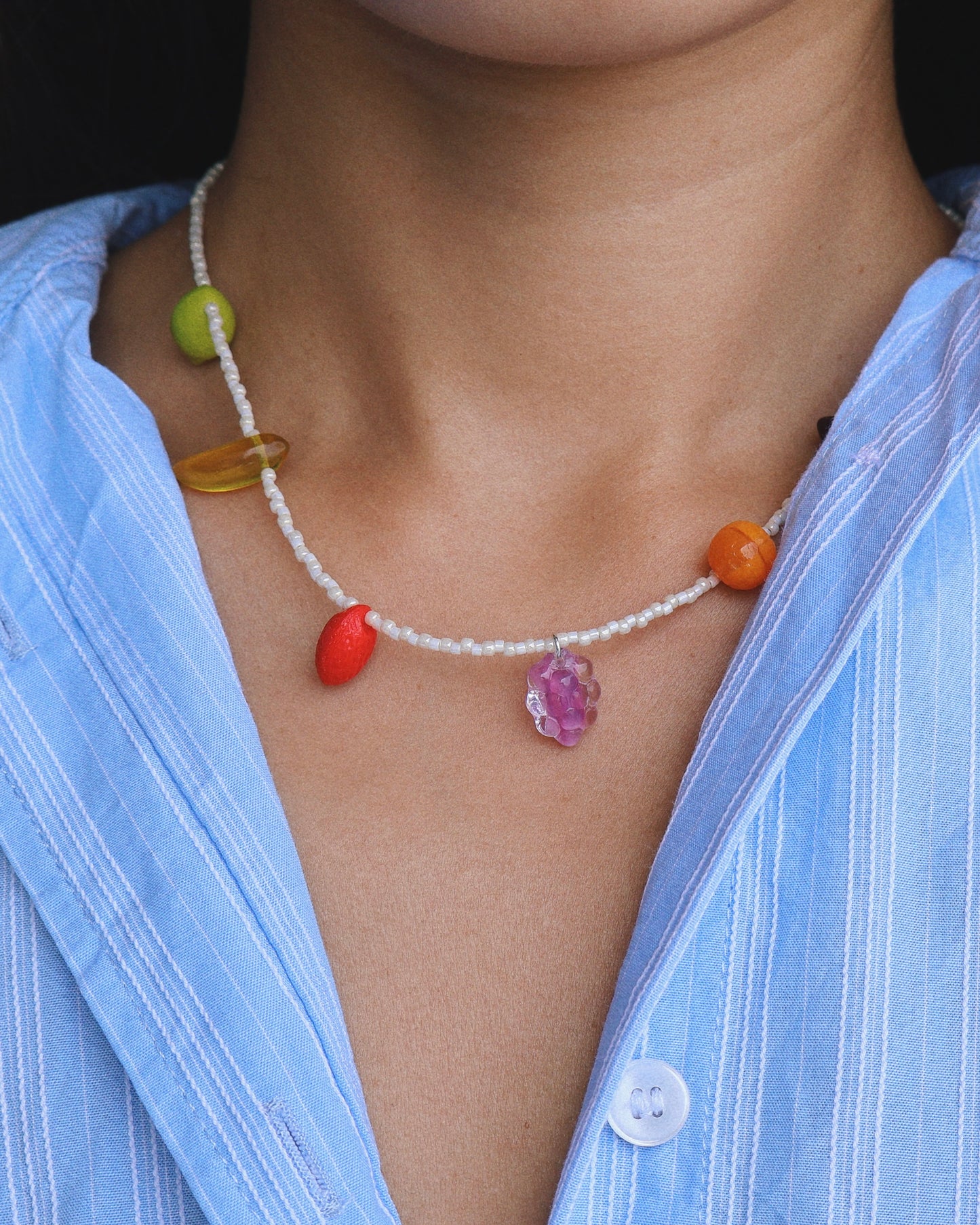 [S925 Sterling Silver] TUTTI FRUTTI NECKLACE