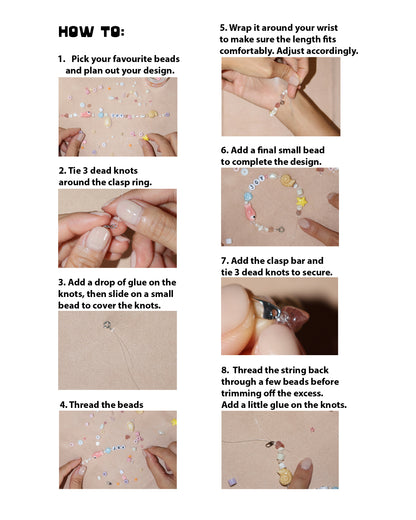 [CUSTOMISABLE] BRACELET KIT IN PASTEL TONES