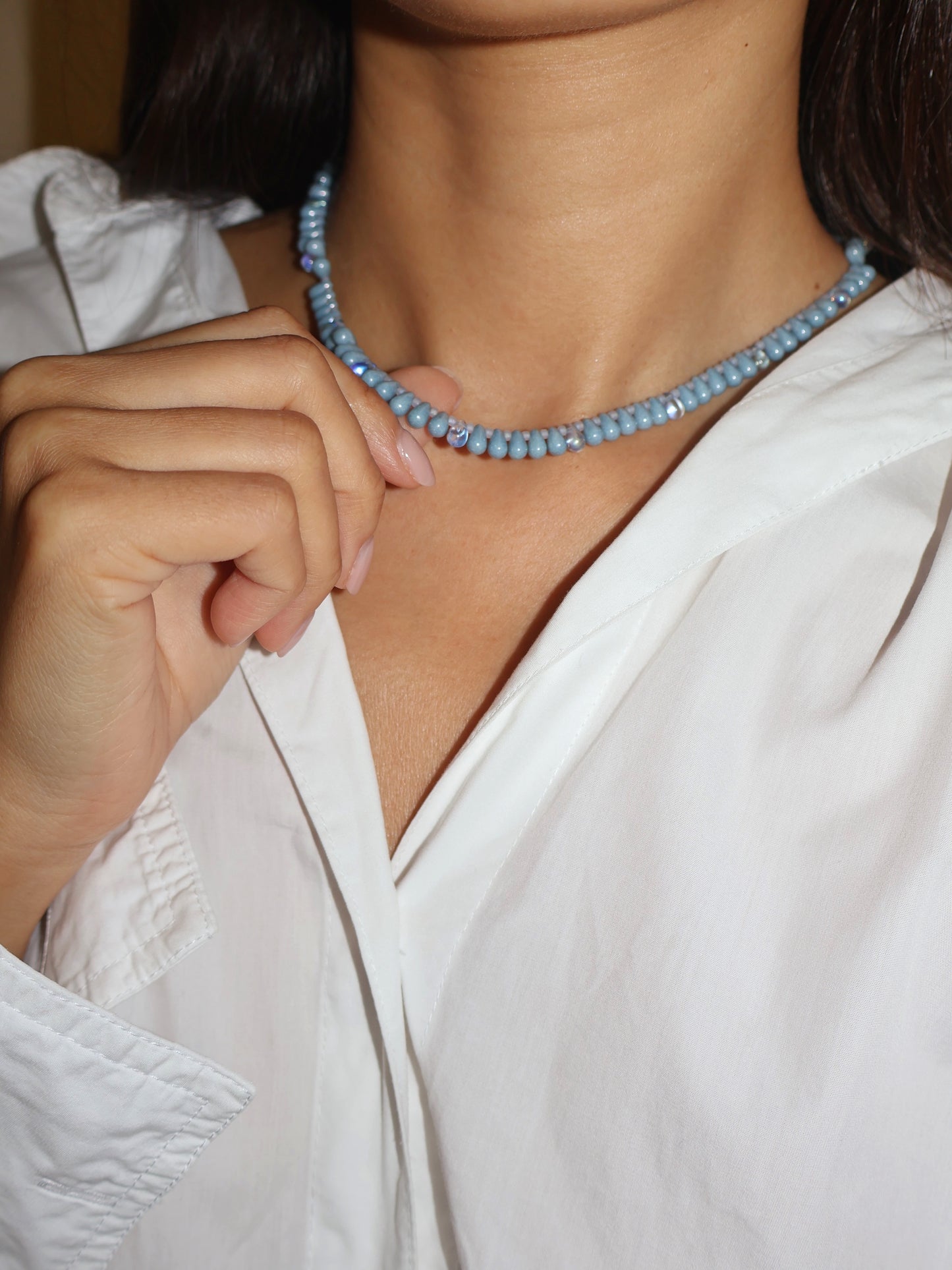 CAMILLE NECKLACE - POOL BLUE