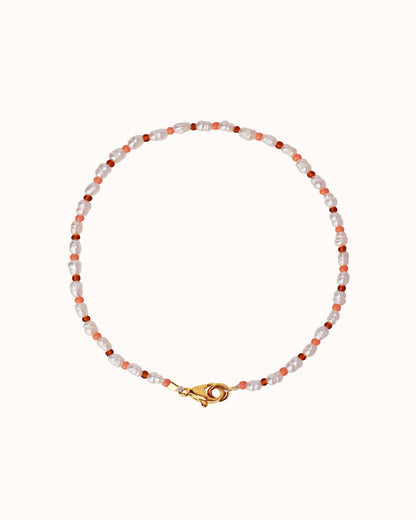SUKEY ANKLET - PEACH/BROWN